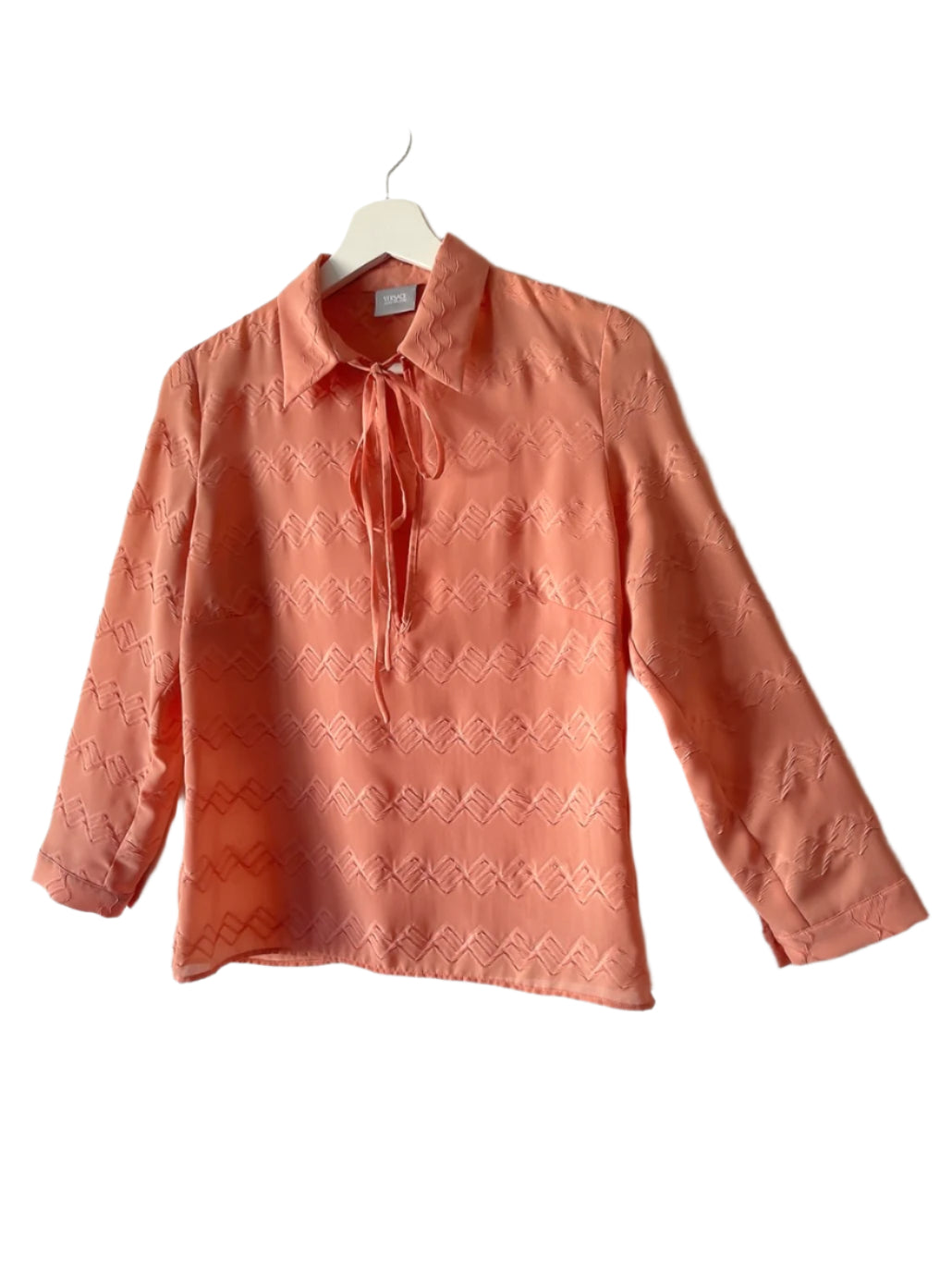 VERSACE jeans couture salmon pink blouse