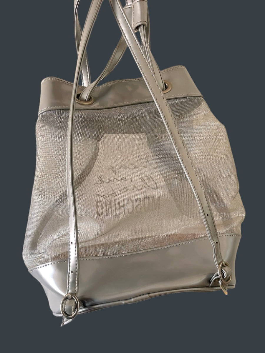 MOSCHINO cheap&chic silver backpack