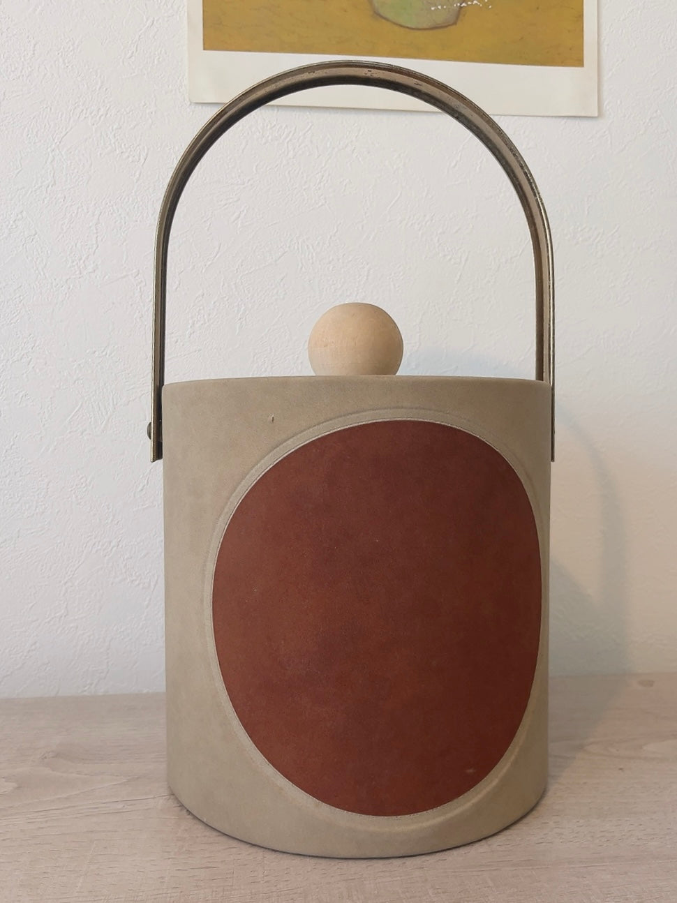 morgan vintage suede bi-color ice bucket