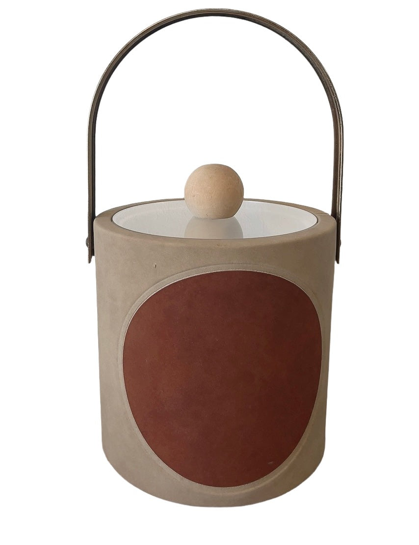 morgan vintage suede bi-color ice bucket
