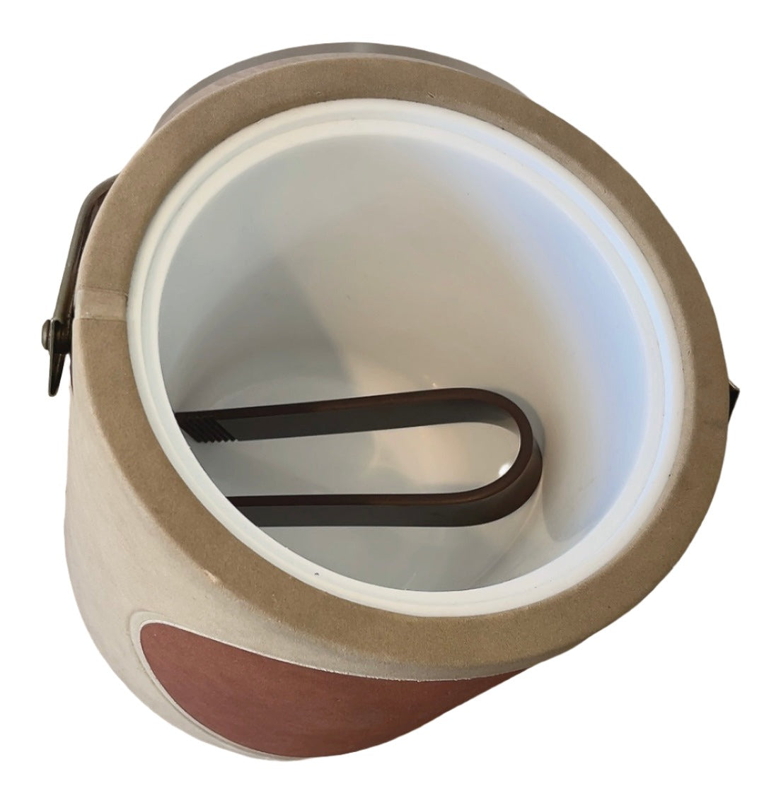 morgan vintage suede bi-color ice bucket