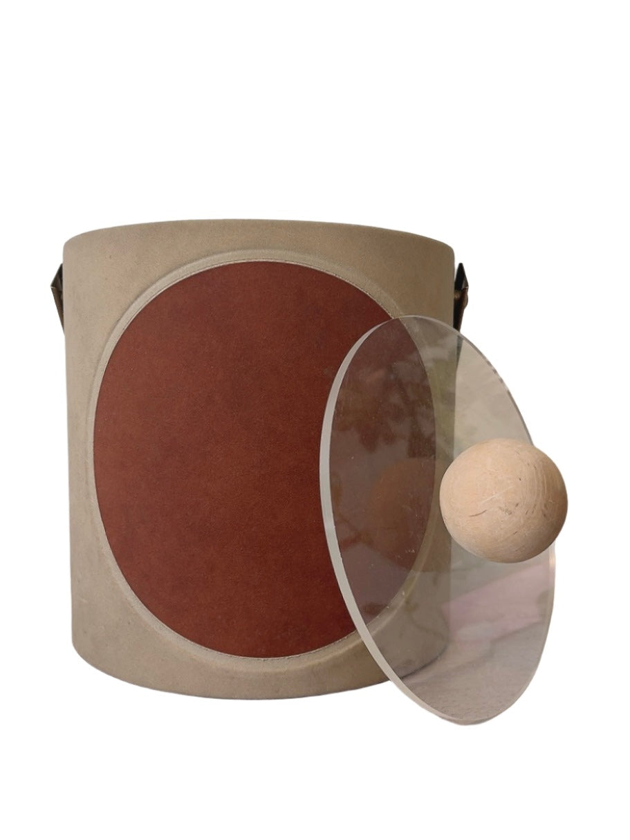 morgan vintage suede bi-color ice bucket