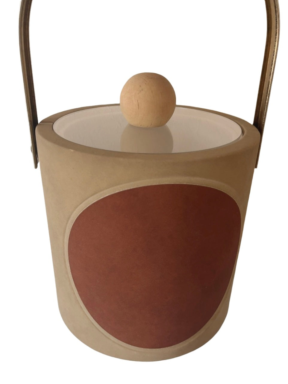 morgan vintage suede bi-color ice bucket