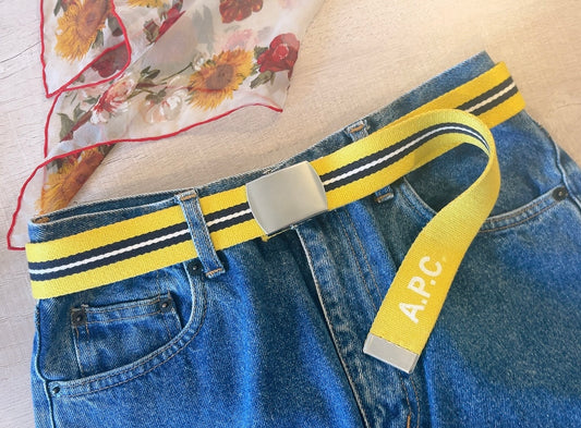 A.P.C yellow stripe belt