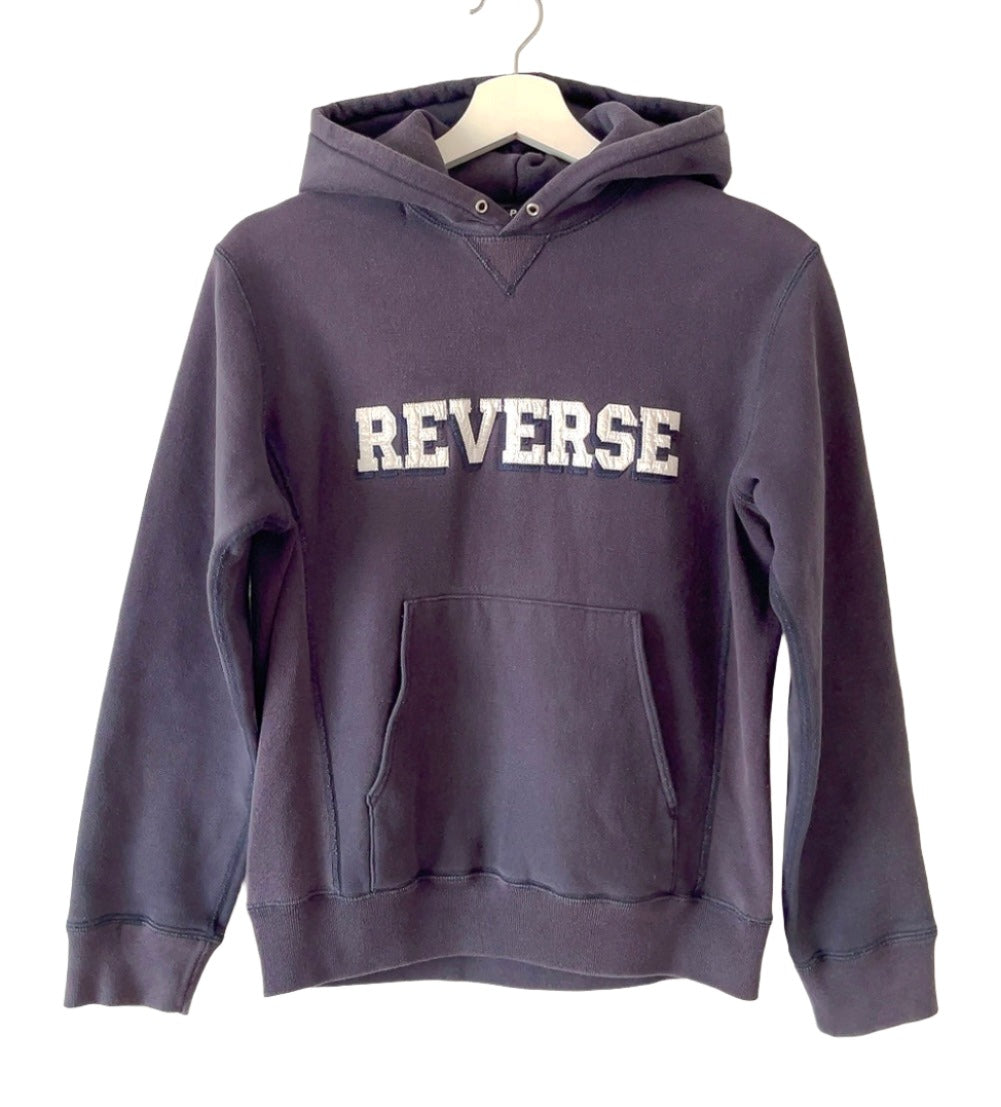 A.P.C navy heavy weight cotton hoodie