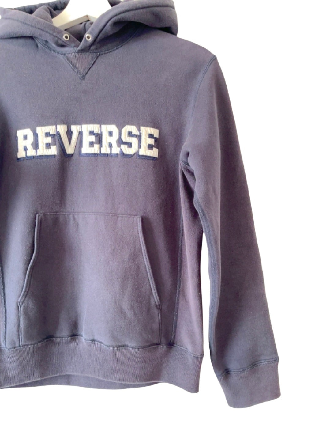 A.P.C navy heavy weight cotton hoodie