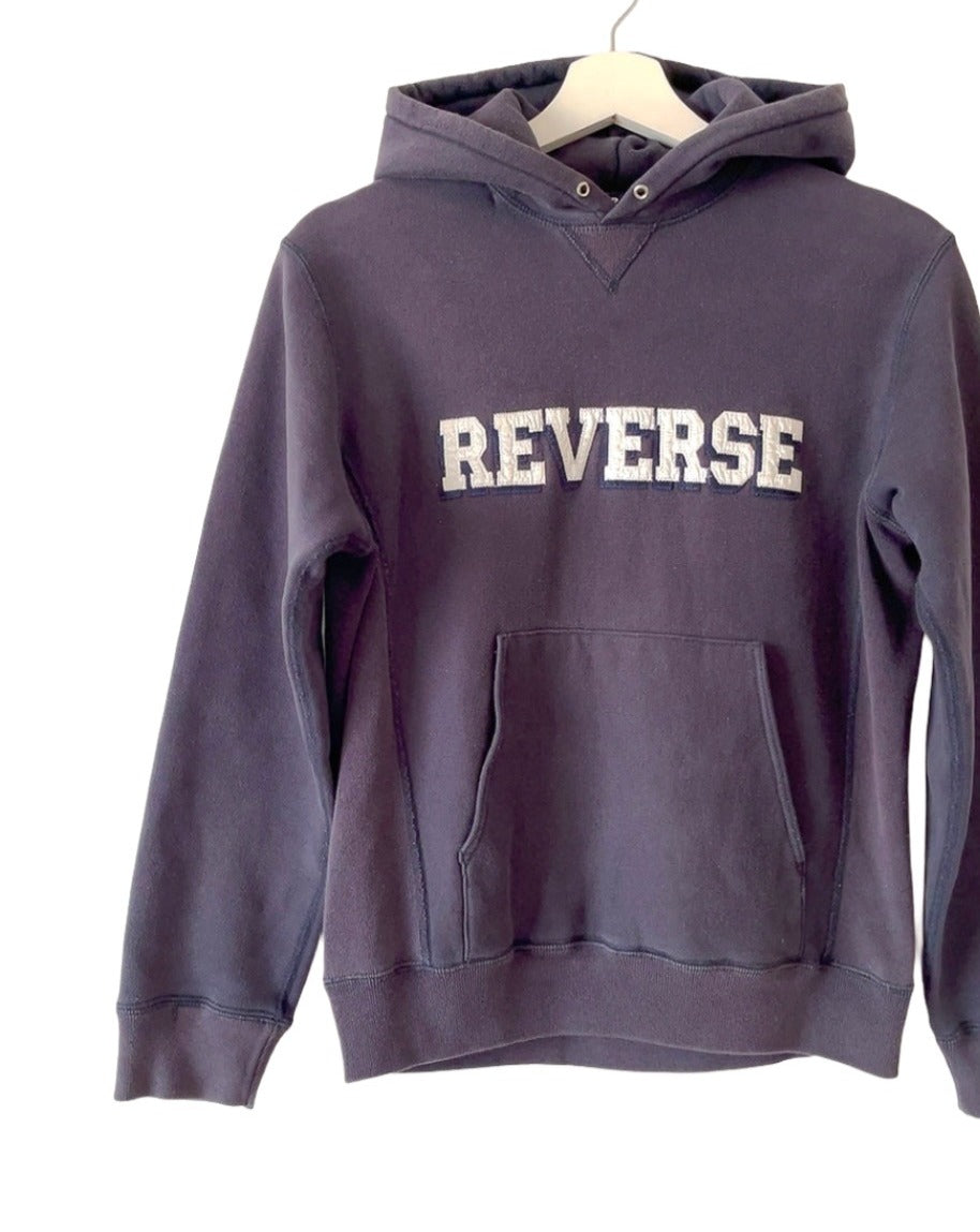 A.P.C navy heavy weight cotton hoodie