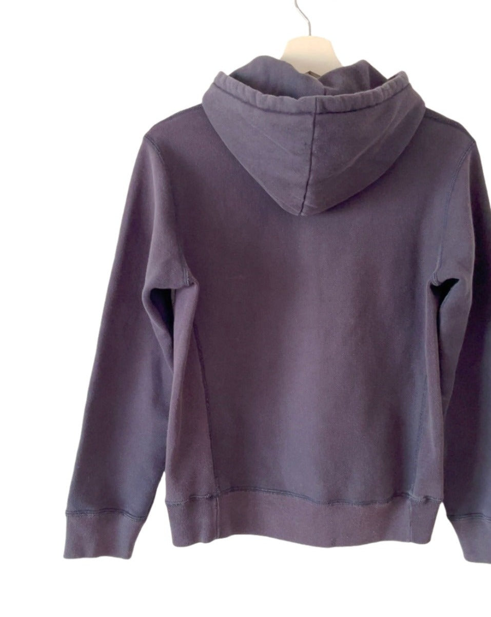 A.P.C navy heavy weight cotton hoodie