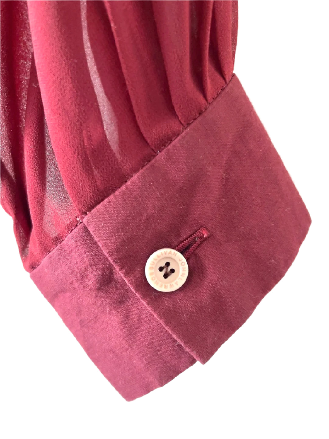 JOHNLAWRENCESULLIVAN burgundy see-through shirt