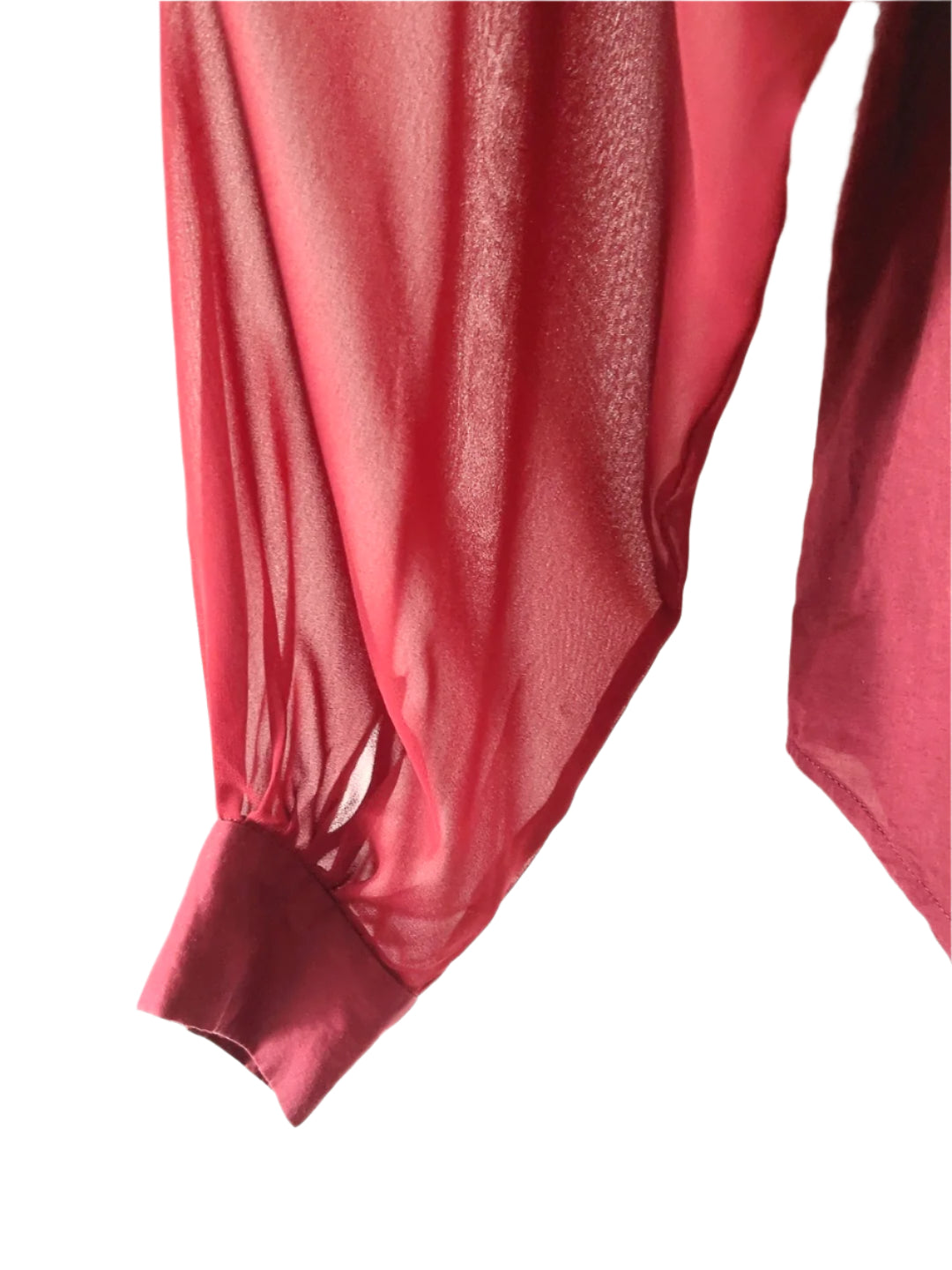 JOHNLAWRENCESULLIVAN burgundy see-through shirt