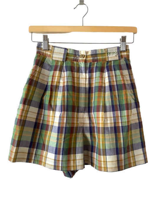KENZO PARIS - golf vintage check shorts