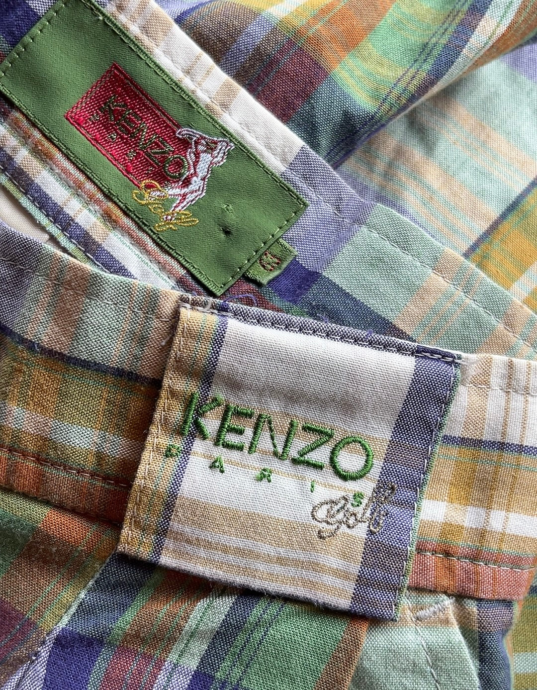 KENZO PARIS - golf vintage check shorts
