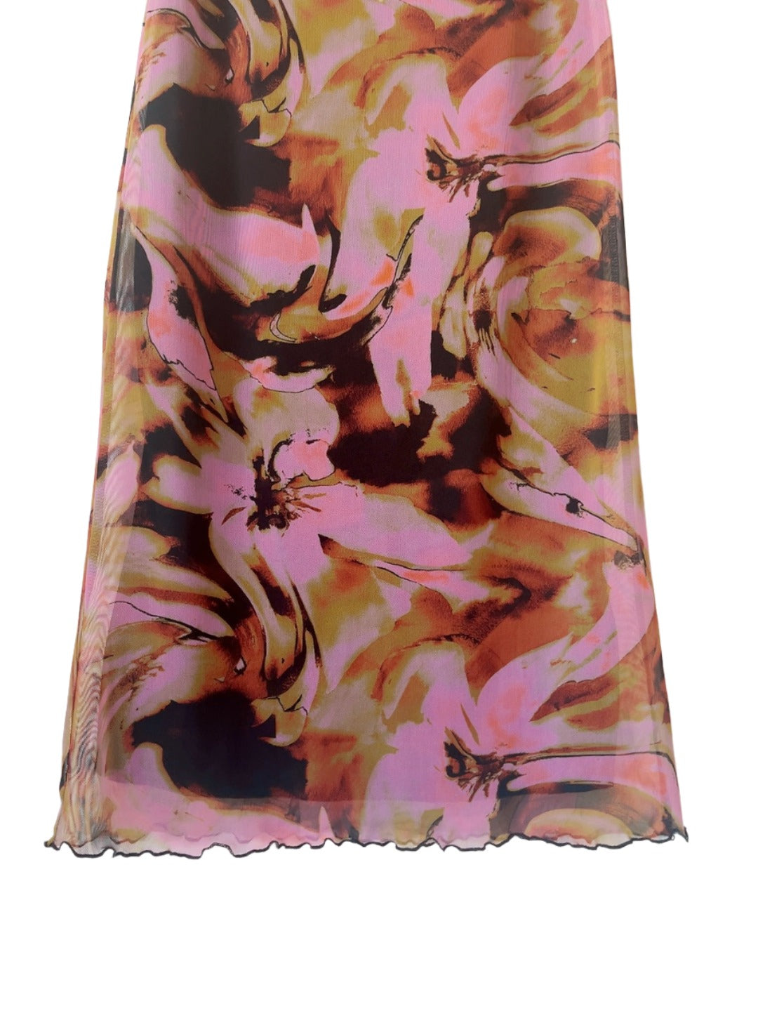 ASOS design marble print long mesh skirt