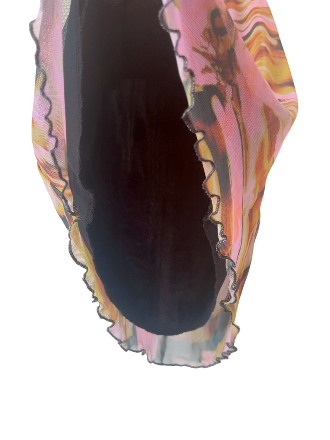 ASOS design marble print long mesh skirt