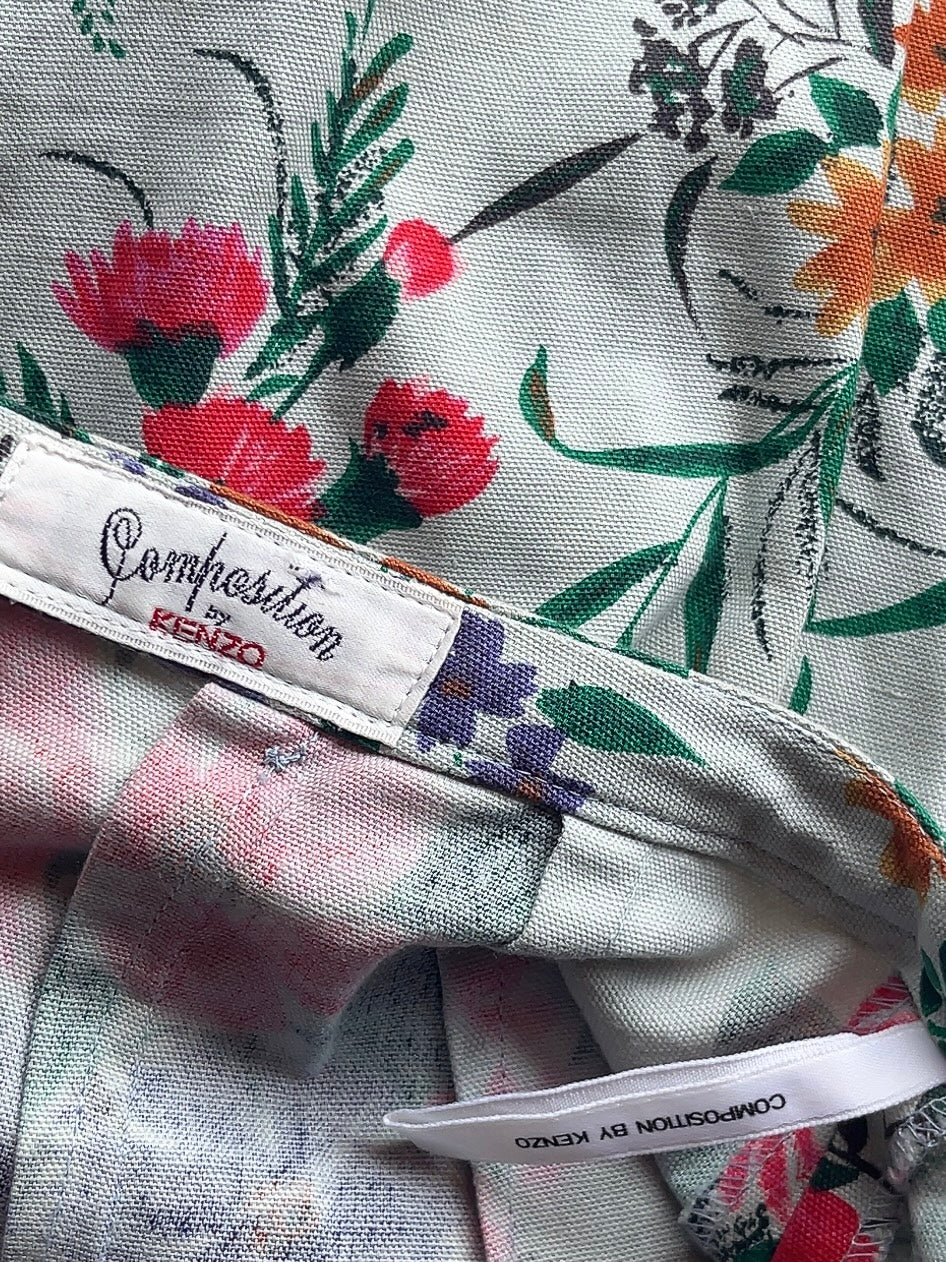 composition by KENZO floral mini skirt