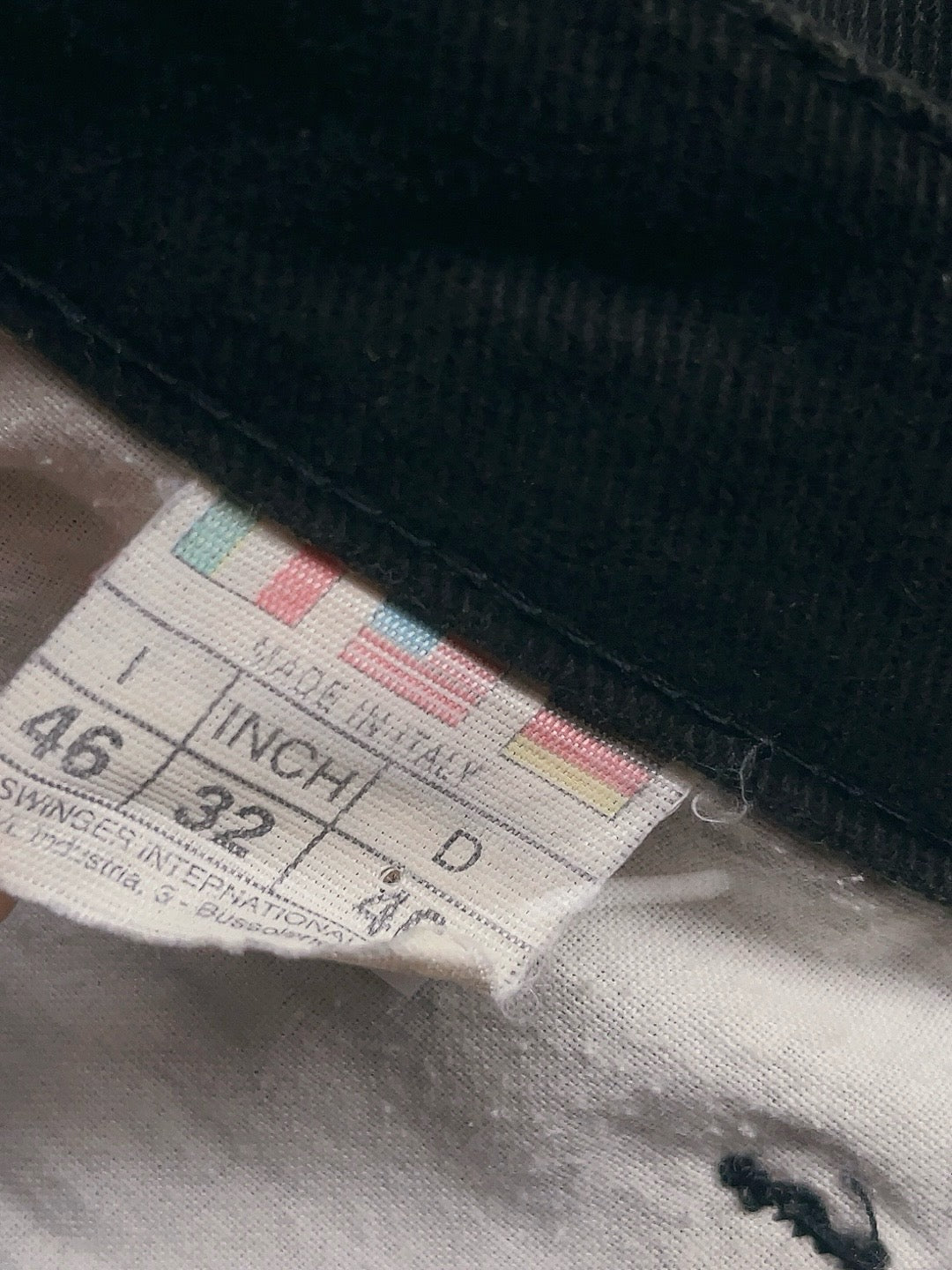 FENDI vintage logo embroidery black denim skirt