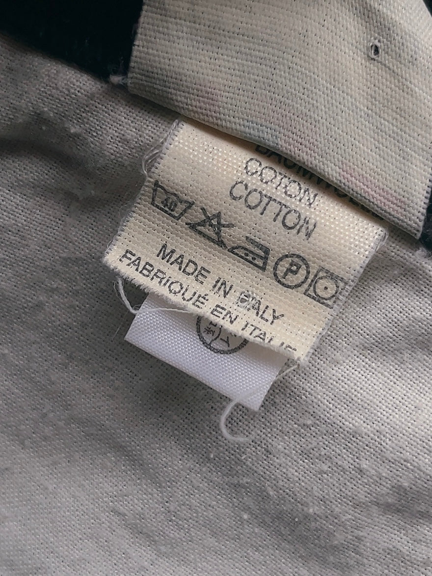 FENDI vintage logo embroidery black denim skirt