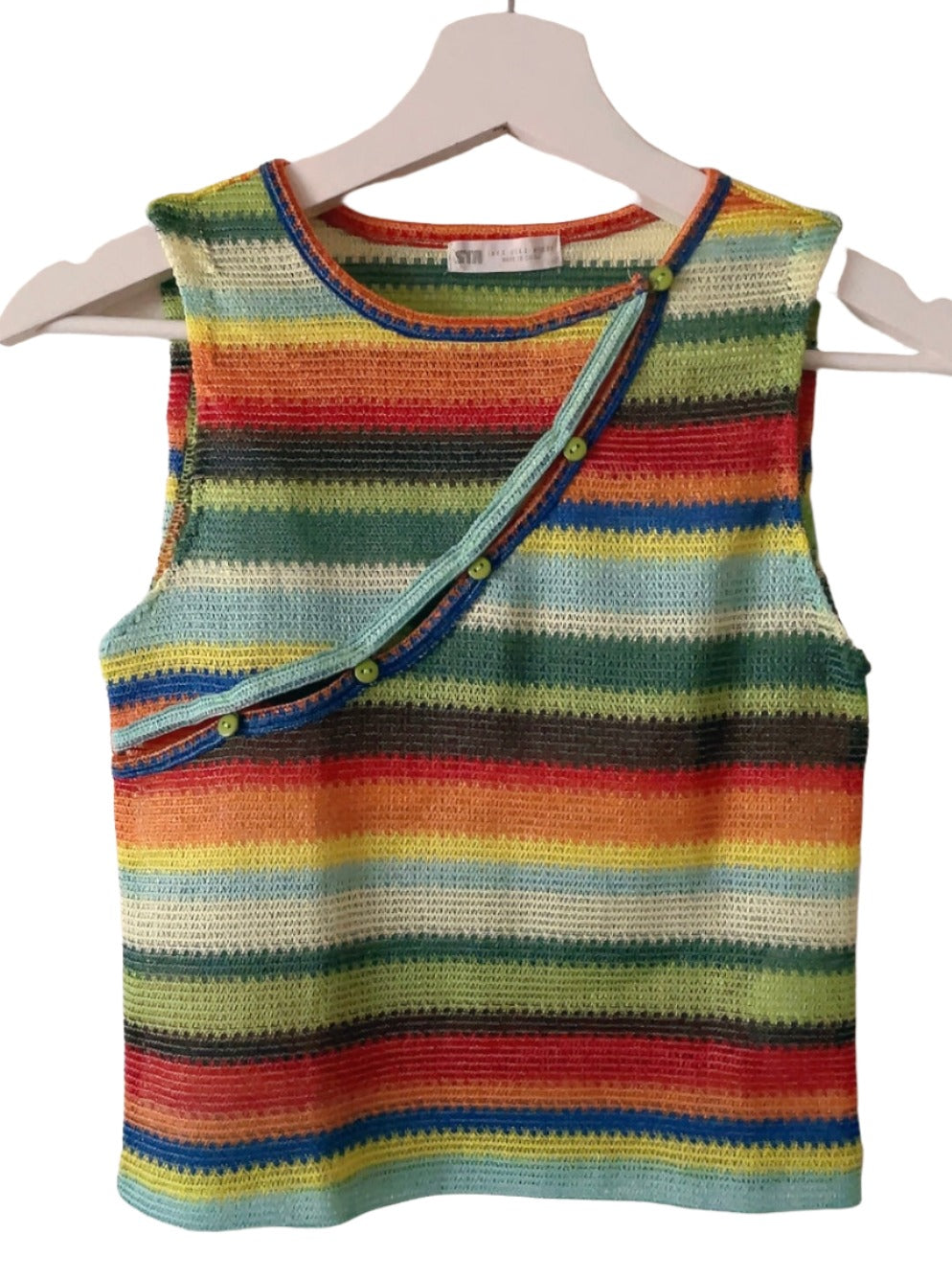 STRADIVARIUS remade mesh tank top