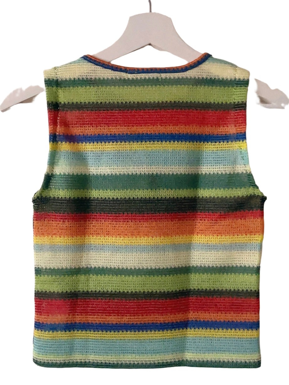 STRADIVARIUS remade mesh tank top