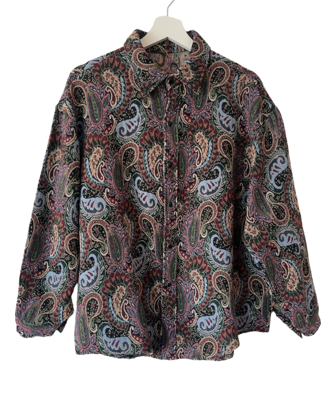 multi color paisley jacquard shirt