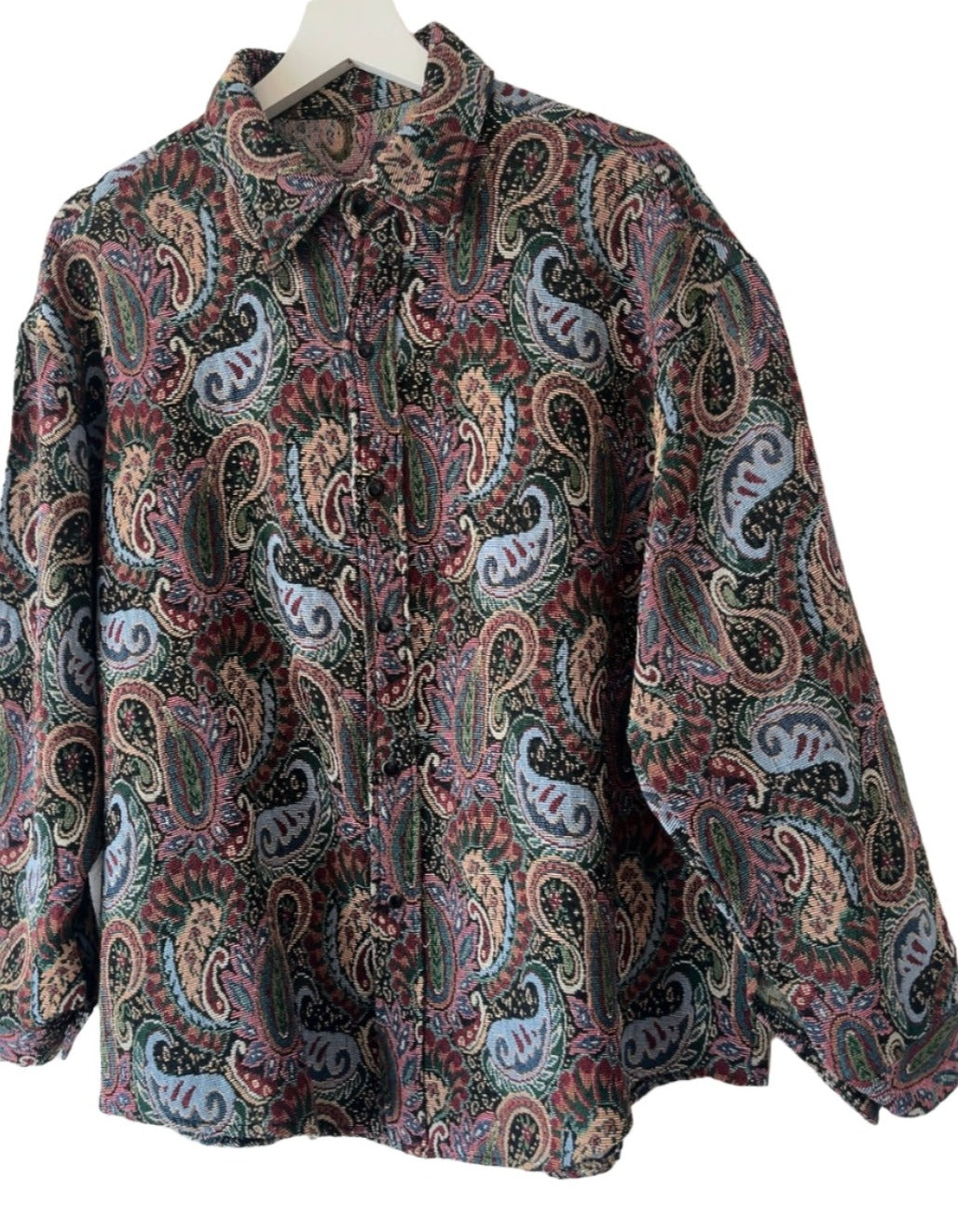 multi color paisley jacquard shirt