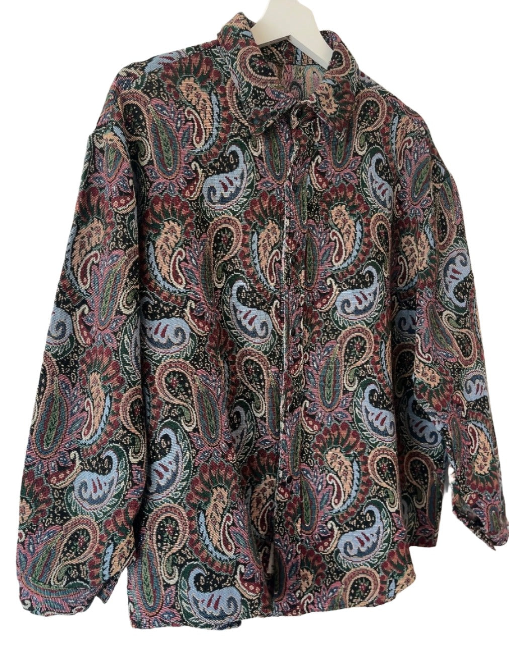multi color paisley jacquard shirt