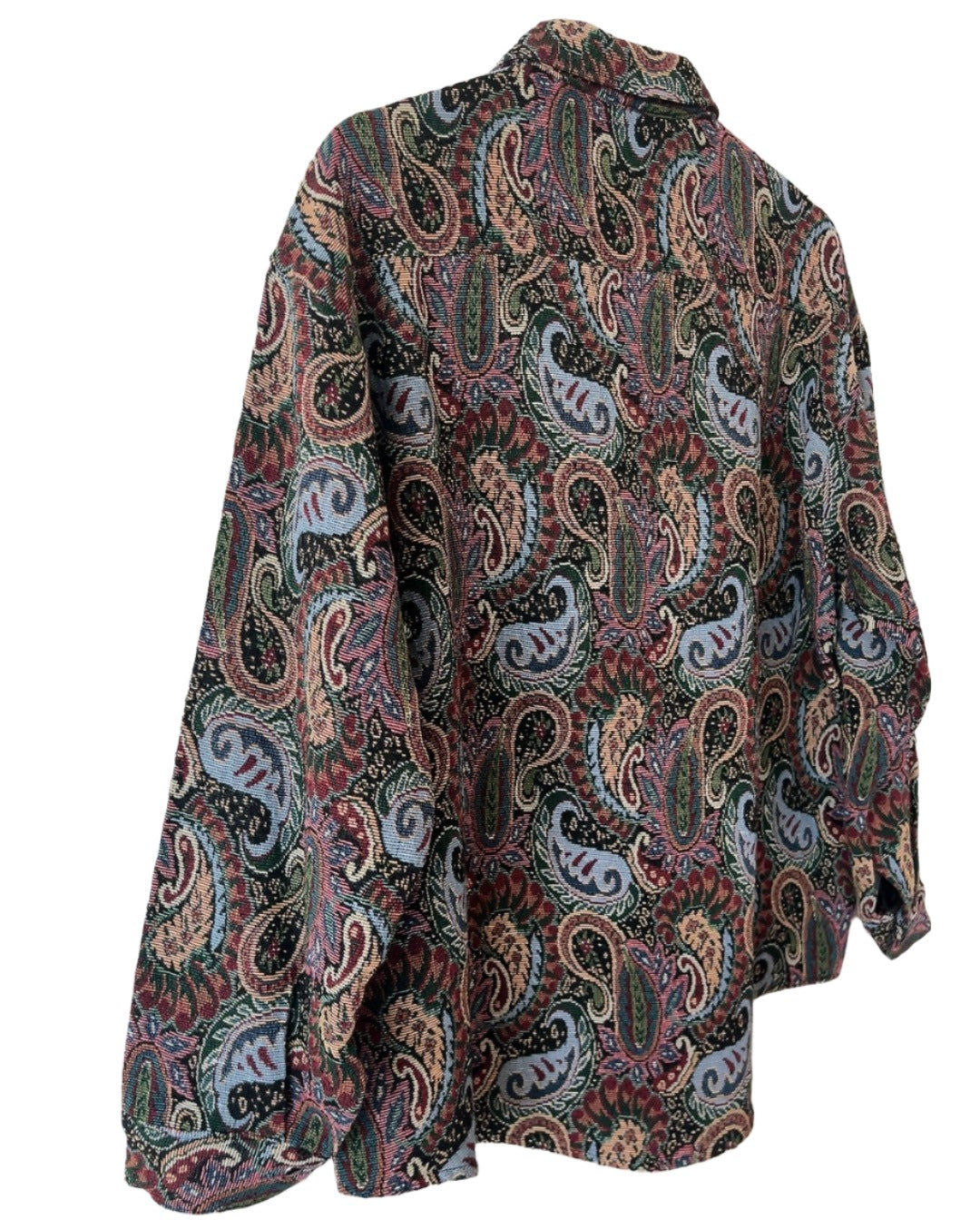 multi color paisley jacquard shirt