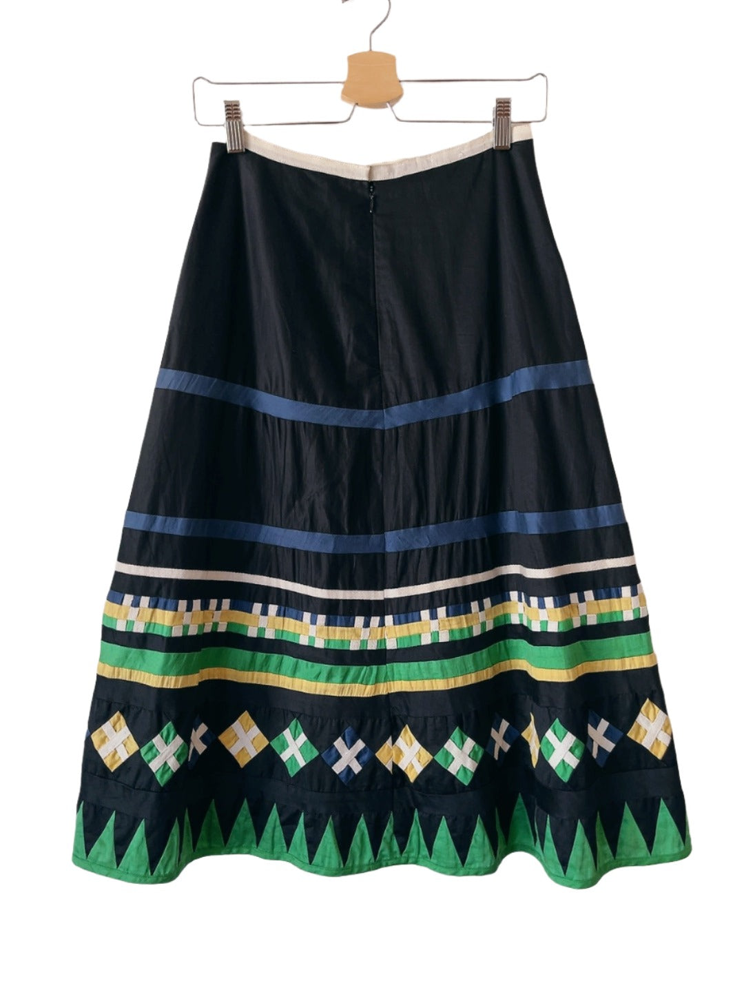 Easton Pearson folklore style black skirt